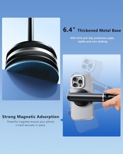 Angle Height Adjustable Magnetic Phone Stand for Desk [10"-25"] - Image 6