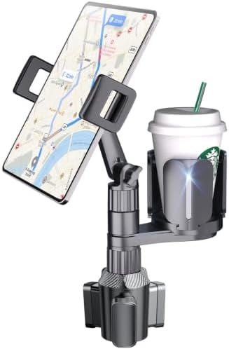 2-in-1 Tablet Cup Holder Mount, Extra Drink Holder for Car Truck iPad Stand by eSamcore