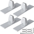 4 Packs Sneeze Guard Clamp Bracket, Sneeze Guard Shield Base for Countertop, Stick On Heavy Duty Aluminum Partition Guard Clip, Panel Support Clamp Stand for Clear Acrylic Desktop Counter Reception by First-zgel