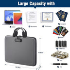 EXLIFBAG Fireproof Document Box with Lock, 13 Pocket Accordion File Folder - Image 6