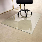 GLSLAND 36" x 46" Office Chair Mat for Carpet, Tempered Glass Floor Mat by GLSLAND