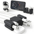 CordBrick 2PK Silicone & Steel Weighted Nightstand Cord Holders. Travel Phone Charger Organizers. Useful iPhone Accessories. Small Gifts for Men, College Students. Tech Gadgets for Teens. Black by CordBrick