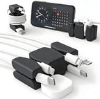 CordBrick 2PK Silicone & Steel Weighted Nightstand Cord Holders. Travel Phone Charger Organizers. Useful iPhone Accessories. Small Gifts for Men, College Students. Tech Gadgets for Teens. Black by CordBrick