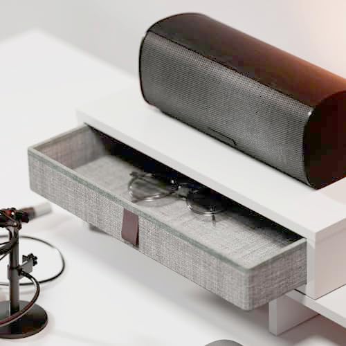Fenge Monitor Stand with Fabric Drawer, Adjustable Length and Angle - Image 4