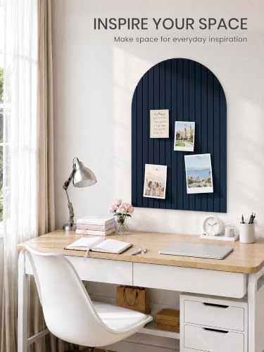 Large Arched Felt Bulletin Board 35.4''×23.6'', Carbon Blue - Image 6
