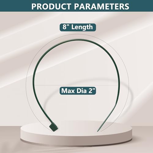 Green Zip Ties 8 inch (5000 Pack), 45lb Tensile Strength, Cable Ties for Indoor and Outdoor Use, UV and Cold Resistant Wire Ties for Home, Garden, Fencing, Glufirm - Image 2