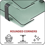Acrimet Traditional 3 Tier Letter Tray, Front Load Design, A4 Letter Size, Desktop Organizer (Plastic) (Clear Green Color) - Image 7
