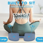 BlissTrends Extra Thick Seat Cushion for Office Chair & Car Seat, Grey&Blue - Image 6