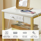 HOOBRO Side Tables with Charging Station, Small End Tables for Small Space - Image 6
