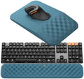 ProtoArc KMP50 Ergonomic Mouse Pad with Wrist Rest, Lycra Surface, Blue by ProtoArc