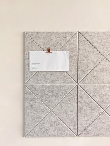 Cork Board 24 x36 Alternative - 6 Pack Felt Wall Tiles with Safe Removable Adhesive Tabs, Cork Boards for Walls Cork Board for Home Office Pin Board Tack Board - Barista - Image 5