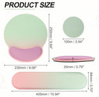 PATIKIL Ergonomic Wrist Rest Set, Memory Foam Mouse Pad and Keyboard Wrist Rest Support Hand Waterproof Cup Pad Non-Slip for Office Computer Gaming Home Desk Accessory, Coconut - Image 2
