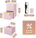 Polup 2 Drawer File Cabinet with Lock, Metal Filing Cabinet for Home Office - Image 3