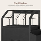 MAHANCRIS Small File Cabinet, Rolling Filing Cabinet for Under Desk - Image 5