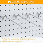 Shimeyao 200 Pcs Peg Board Hooks Stainless Steel Pegs,8 Inch,Silver - Image 4