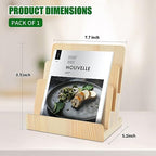 DOSTATNI 3-Tier Pine Wood Literature Organizer & Card Display Stand - 8.5 x 11 for Desk - Image 2