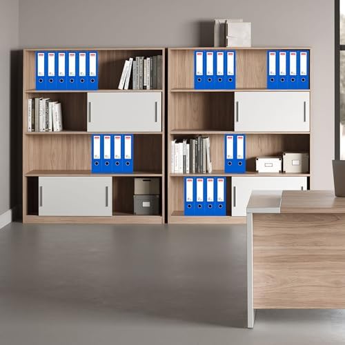 Storage File Boxes 4 Pack, Foldable File Box with Clip, 88mm Spine, Blue - Image 7