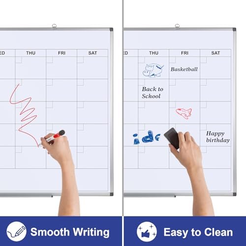 Comix Magnetic Monthly Calendar Whiteboard, 48 x 36 Inches Wall Planner - Image 3