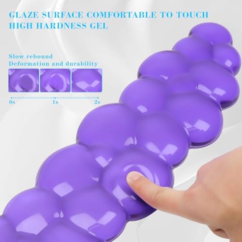Gel Cloud Keyboard and Mouse Wrist Rest, Cute Wrist Support and Arm Support Keyboard Rest for Keyboard and Mouse Typing Pain Relief，Suitable for Office/Computer/Laptop/Gaming (Transparent Purple Set) - Image 4