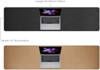 Vyaaa 70.8"x15.7" PU Leather & Cork Large Desk Mat (Black) - XXL Extended Mouse pad, Reversible Desk Protector, Non-Slip Computer Desk pad for Office, Gaming, Home - Image 2
