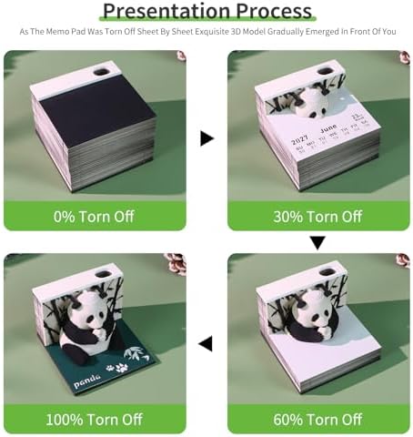 3D Calendar 2027, Tear-Away Paper Art Memo Pad - Image 3