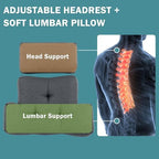 ROYALAY 2 Pcs Neck Pillow Lumbar Support for Recliner, Back Pillow for Chair with Adjustable Headrest Pillow, Back Rest Pillow for Office Chairs, Recliners,Sofa, Couch - Image 5
