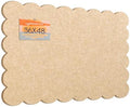 Scalloped Bulletin Board 48x36 inches, Decorative Felt Pin Board for Wall by Lightomorrow