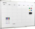 Comix Magnetic Dry Erase Calendar Whiteboard, 36 x 24 Inches Monthly Calendar Dry Erase Board for Wall, Aluminum Frame Planner White Board with Dry Erase Markers, Eraser, Magnets by Comix