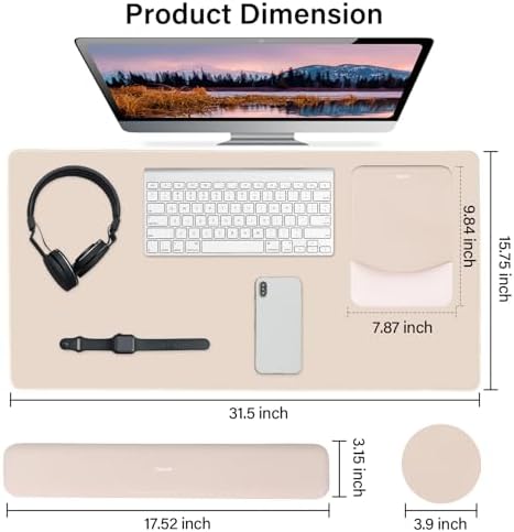 MOSISO Keyboard Mouse Pad Set, Large Gaming Mouse Pad&Keyboard Wrist Rest - Image 2