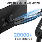 Suptek Dual Monitor Mount Stand-Height Adjustable Gas Spring Monitor Arm Desk Mount for 2 Computer Screens 17 to 34 inches - Each Arm Holds up to 24.25lbs (MD8822) - Image 5