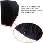 Waterproof Dustproof Elastic Piano Cover - Minimalist All-Black Design - Universal Fit for All Upright Pianos - Stretch Fabric, Easy Instal - Image 5