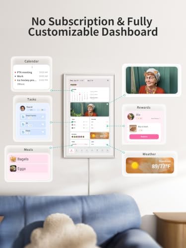 Airzeen 10.1" Digital Wall Calendar, No Subscription Smart Family Planner - Image 2