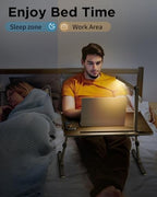 Laptop Bed Tray Desk with LED Desk Light, SAIJI Laptop Stand for Bed - Image 5