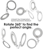 Aulumu G09 Magnetic Ring Grip | Omnidirectional Rotation | MagSafe Compatible | Aluminium Alloy Construction | Stable Dual-Sided Magnetic Attachment | Includes Handle Ring Phone Stand- Silver - Image 3