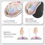 Large Gaming Mouse Pad Set, Adorable Style 4 in1 Ergonomics Keyboard Desk Mat with Memory Foam Wrist Rest, Extended Game Mousepad, Non-Slip Desk Pad Matt Easy Typing Pain Relief I Pink Girly - Image 6