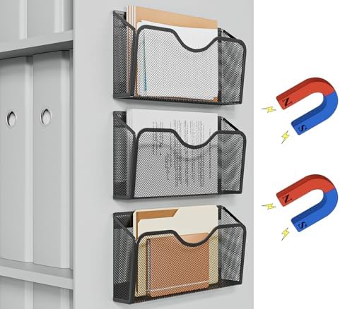 JANE EYRE Magnetic File Holder - 3PCS Paper Mail Organizer by JANEEYRE