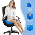 NEW-Vi Gel Seat Cushion, Thickened Big Breathable Honeycomb Design Absorbs Pressure Points Gel Cushion with Anti-Slip Cover Seat Cushion for Office Chair Home Car Seat Cushion - Image 6