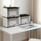 6-Tier Construction Paper Organizer, 12x18 11x17 Storage, Black White - Image 3