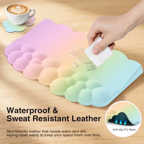 Sushret Cloud Wrist Rest with Keyboard Stand, Keyboard Riser with Wrist Pad - Image 6