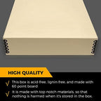 Golden State Art, Archival Drop Front Storage Box, Tan-11.75x15.25x3 Inch - Image 5