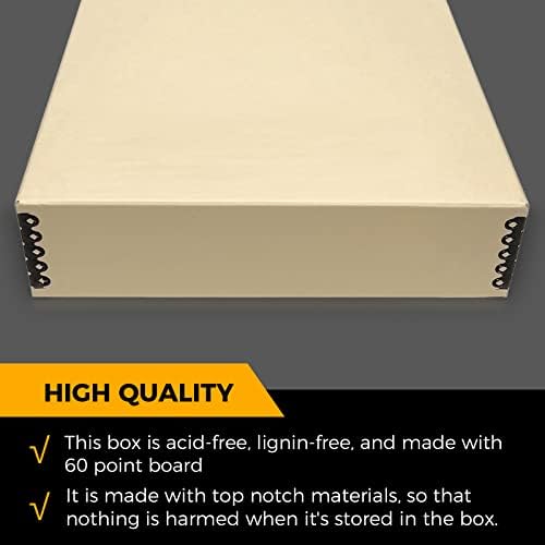 Golden State Art, Archival Drop Front Storage Box, Tan-11.75x15.25x3 Inch - Image 5
