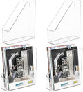 WRINGKIT 4 Pack Clear Magazine Holder, Vertical by WRINGKIT