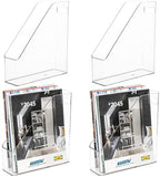 WRINGKIT 4 Pack Clear Magazine Holder, Vertical by WRINGKIT