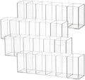 4 Pack Acrylic Pen Holder 6 Compartments Clear Makeup Brush Desk Organizer by Juexica
