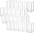4 Pack Acrylic Pen Holder 6 Compartments Clear Makeup Brush Desk Organizer by Juexica