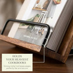Beautiful Cookbook Stand for Your Kitchen Counter - Solid Wood, Fits iPad - Image 7
