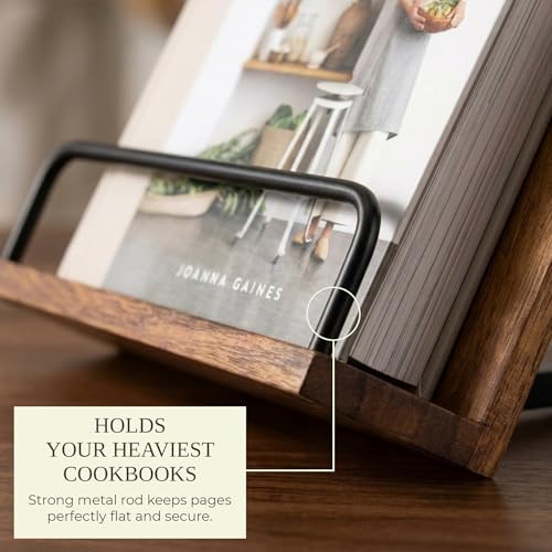 Beautiful Cookbook Stand for Your Kitchen Counter - Solid Wood, Fits iPad - Image 7