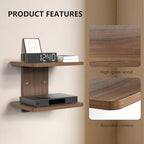 WALI 2 Tier Floating TV Wall Shelf for Projector, DVD Player - Image 3