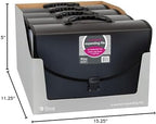 C-Line 21-Pocket Poly Expanding File with Handle, Includes Tabs, Locking Closure, Legal Size, Black (58320), Traditional - Image 6