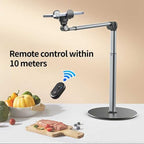 yAyusi Vlogging Kit for iPhone/Android, 13.7 in Long Overhead Phone Mount, Microphone/Remote Control, Flexible Articulating Arm Phone Mount for Desk for Live Streaming, Meeting, Cooking, Filming - Image 3